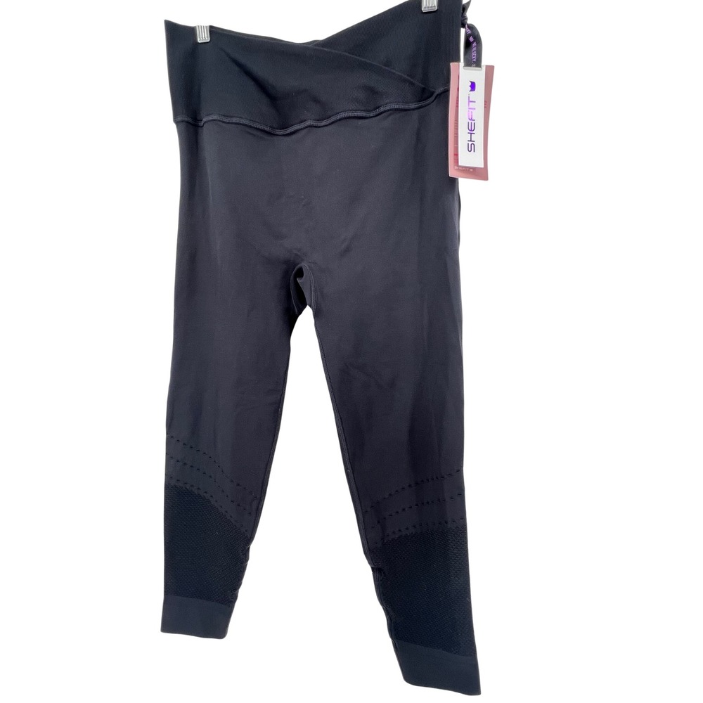 Shefit 2Luxe Black 7/8 Crossover Compression Mesh Leggings Womens Size 2Luxe